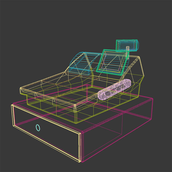 Cash Register - Till - POS 3D model_6