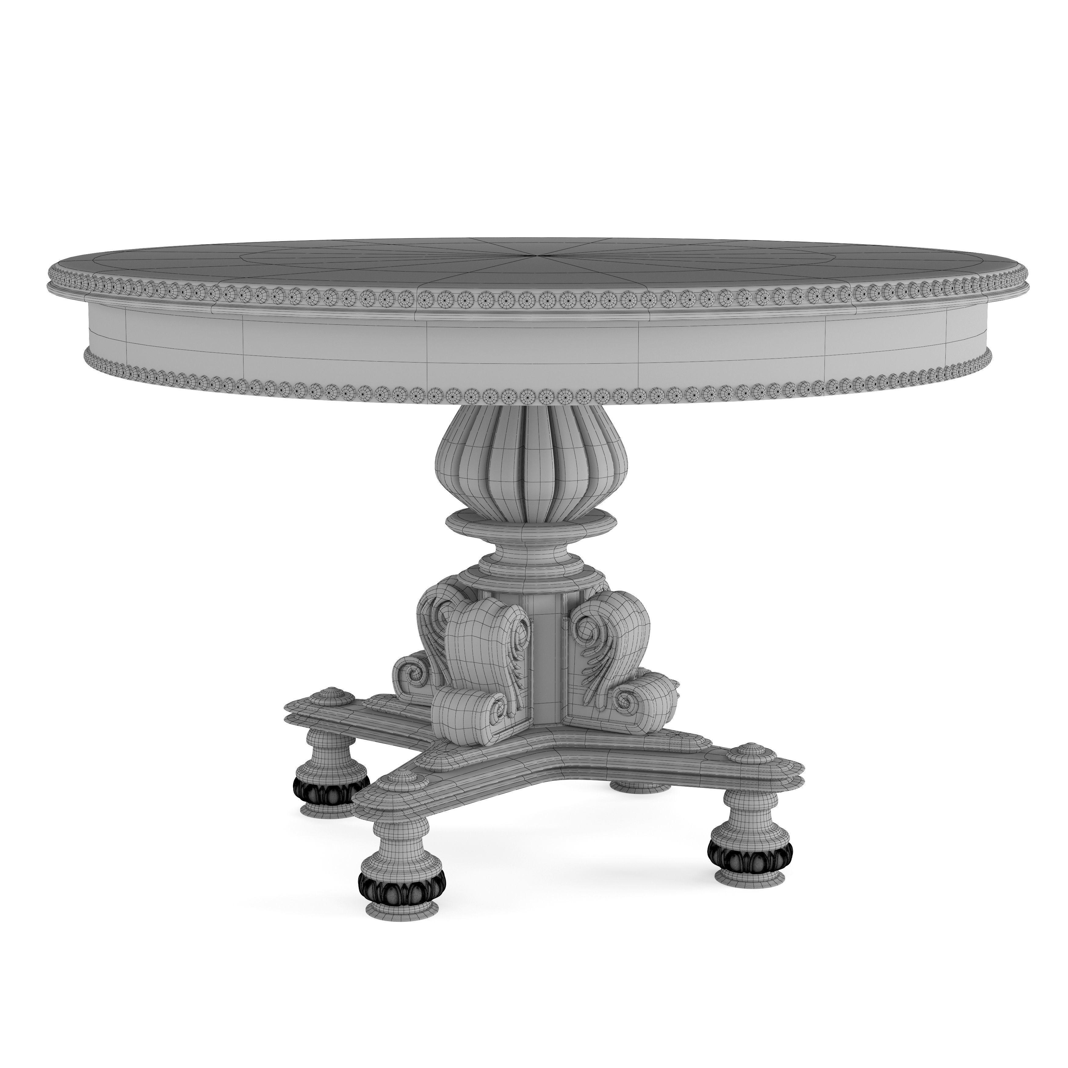 Table Classic 3D model_3