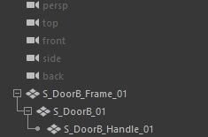 wooden Door modular kit- C type Low-poly 3D model_9