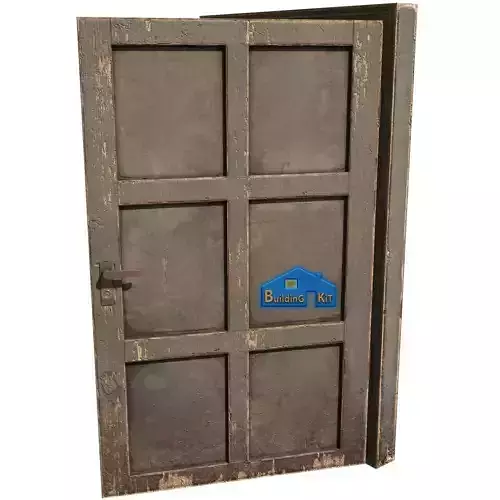 wooden Door modular kit- C type Low-poly 3D model
