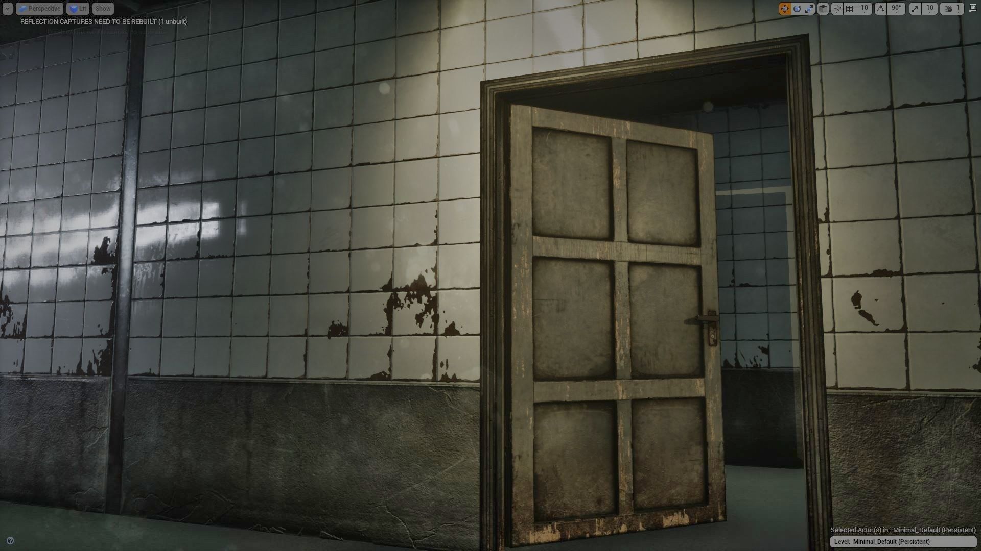 wooden Door modular kit- C type Low-poly 3D model_4