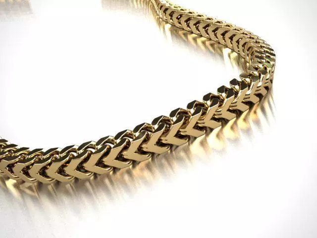 FRANCO LINK CHAIN FOR NECKLACE OR BRACELET 4MM  3D print model_0