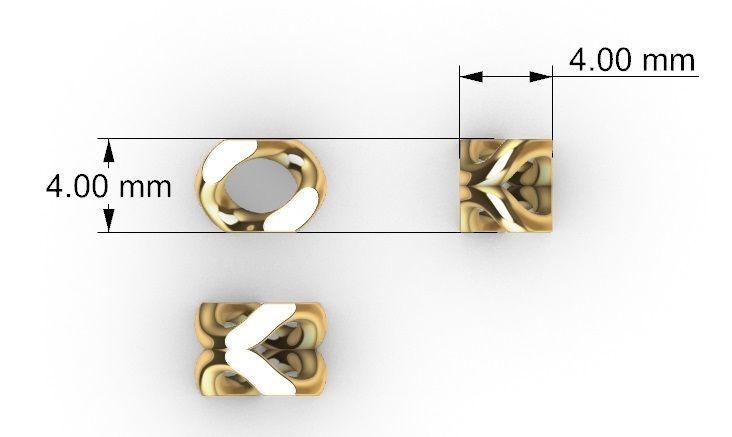 FRANCO LINK CHAIN FOR NECKLACE OR BRACELET 4MM  3D print model_7