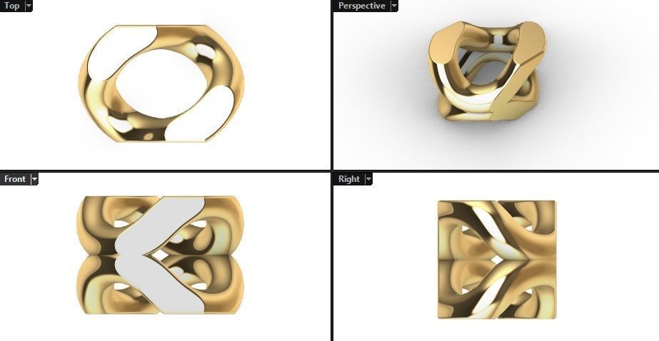 FRANCO LINK CHAIN FOR NECKLACE OR BRACELET 4MM  3D print model_6