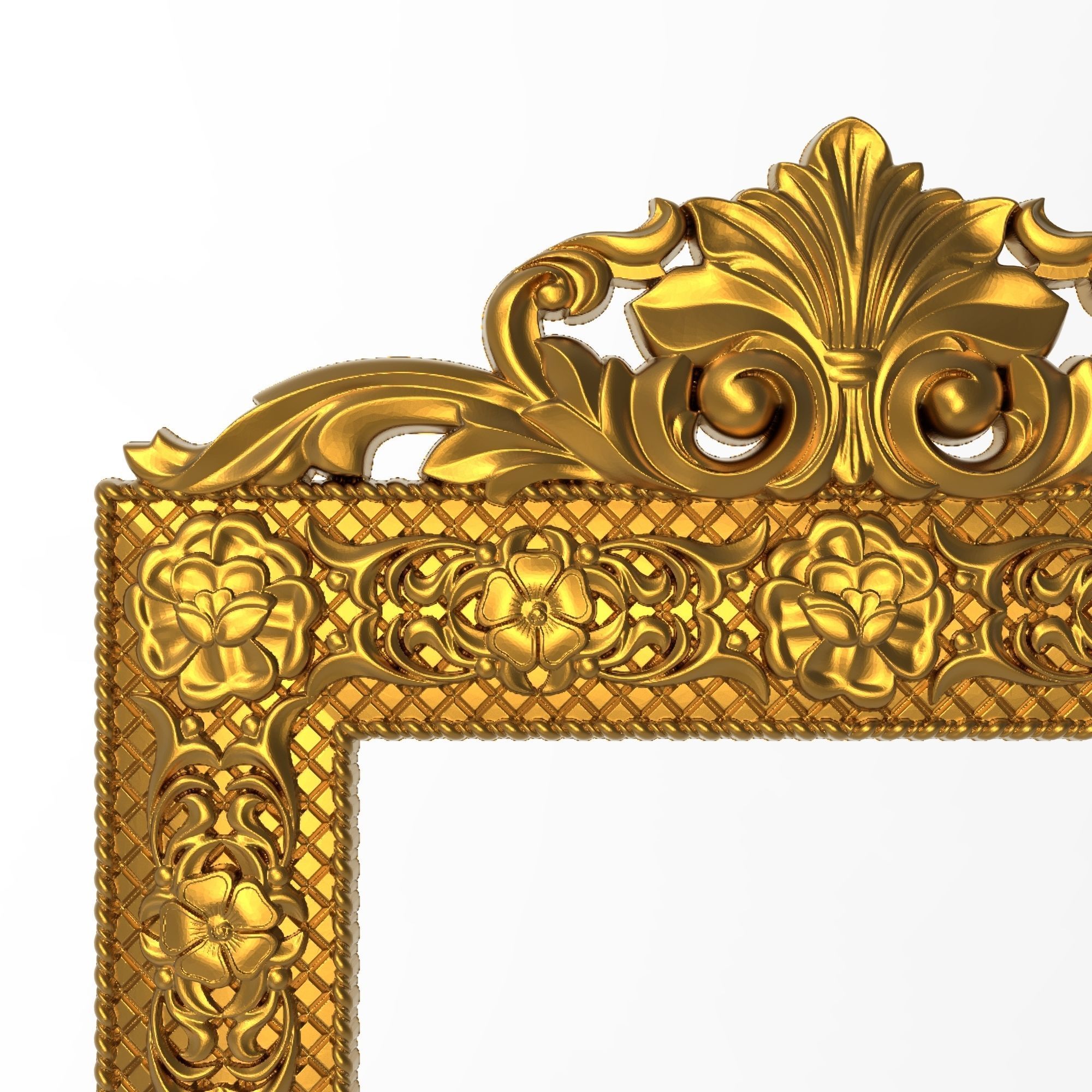 Carved Picture Frame 3D model_6