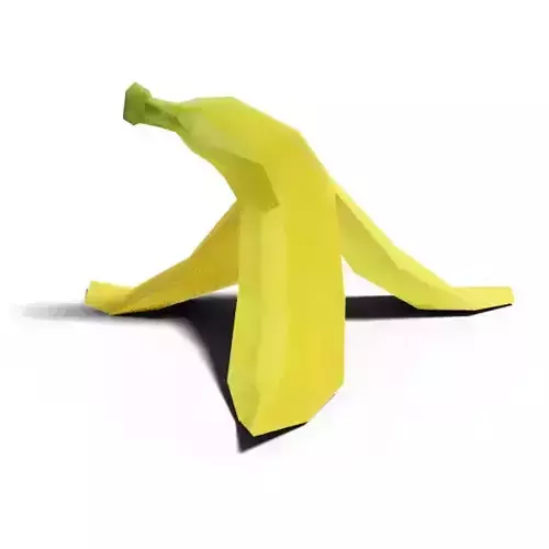 Banana Peel Low-poly 3D model