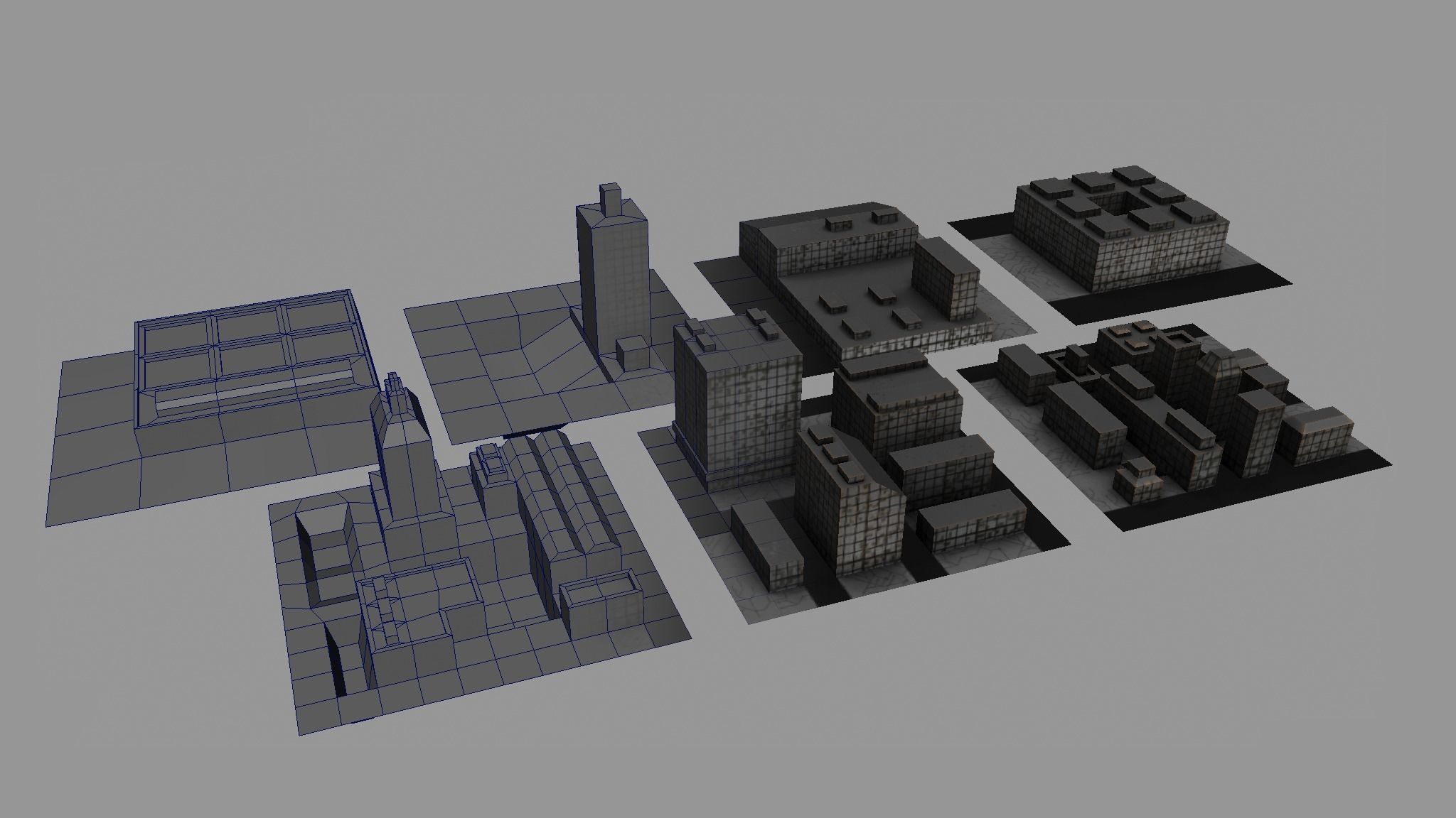 Greeble City Pieces Low-poly 3D model_5
