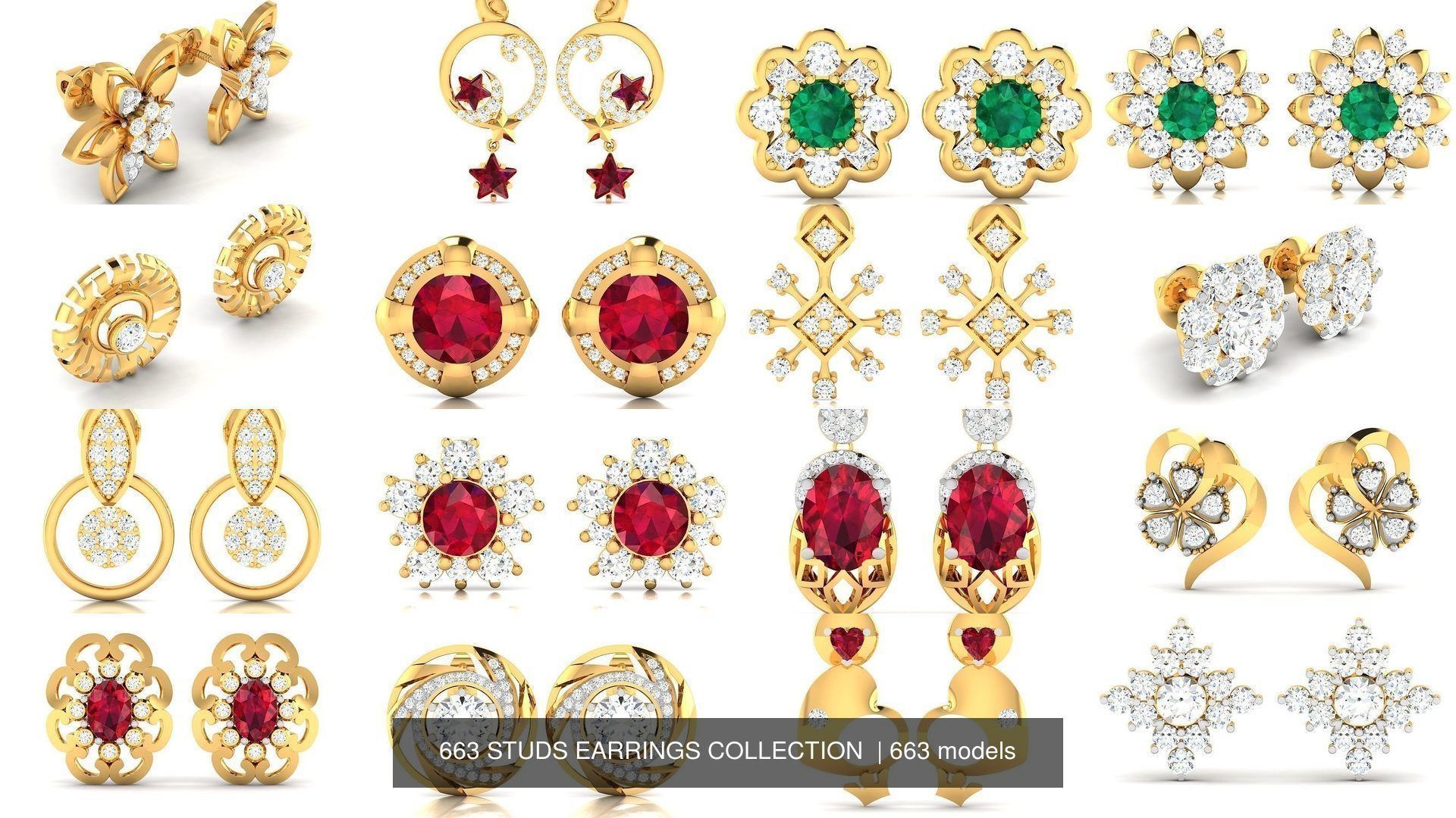 663 STUDS EARRINGS COLLECTION  _123