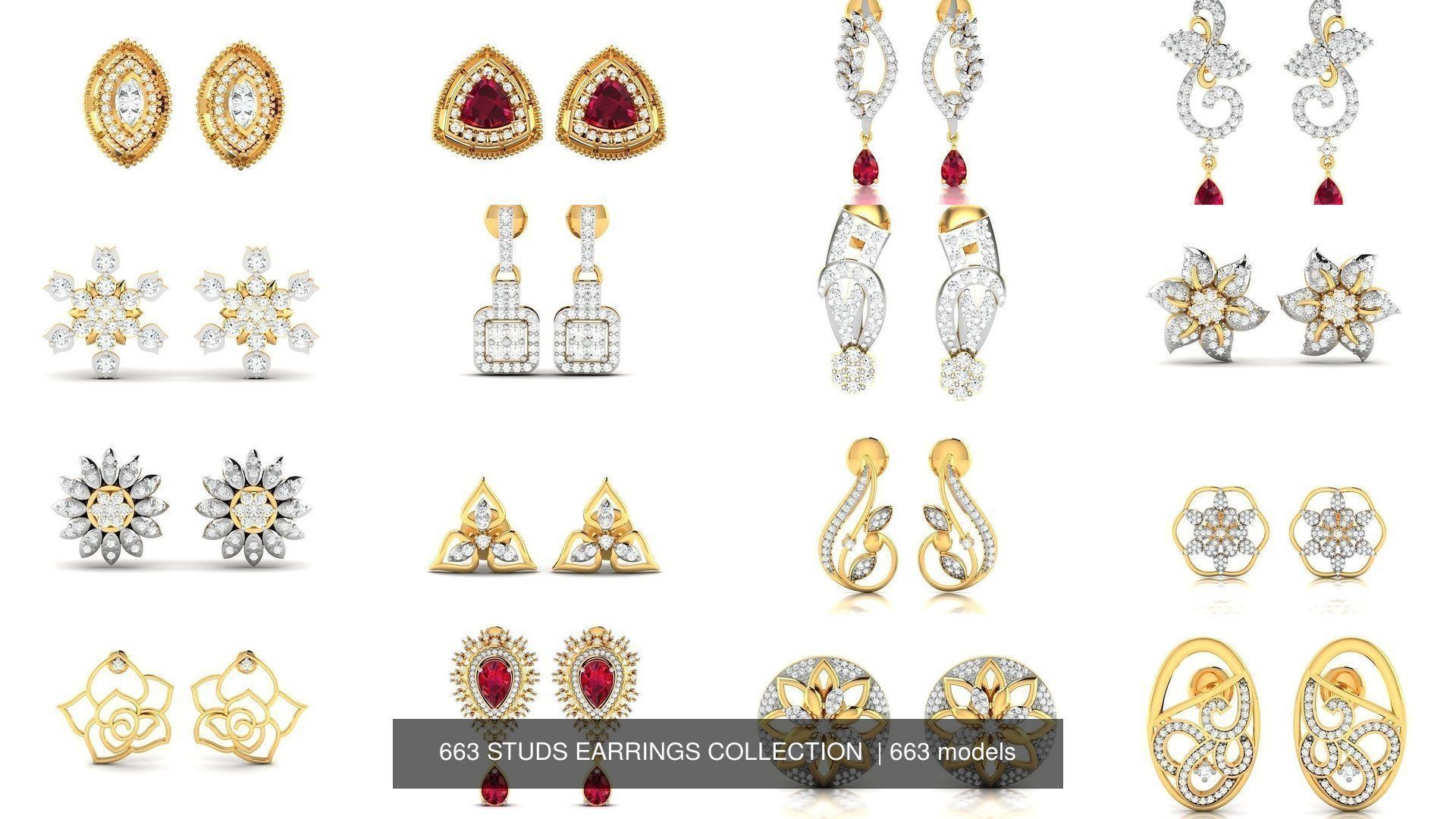 663 STUDS EARRINGS COLLECTION  _97