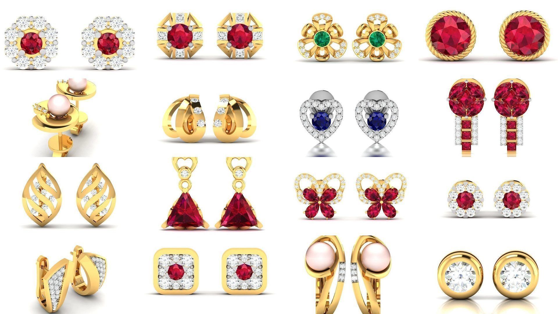 663 STUDS EARRINGS COLLECTION  _10