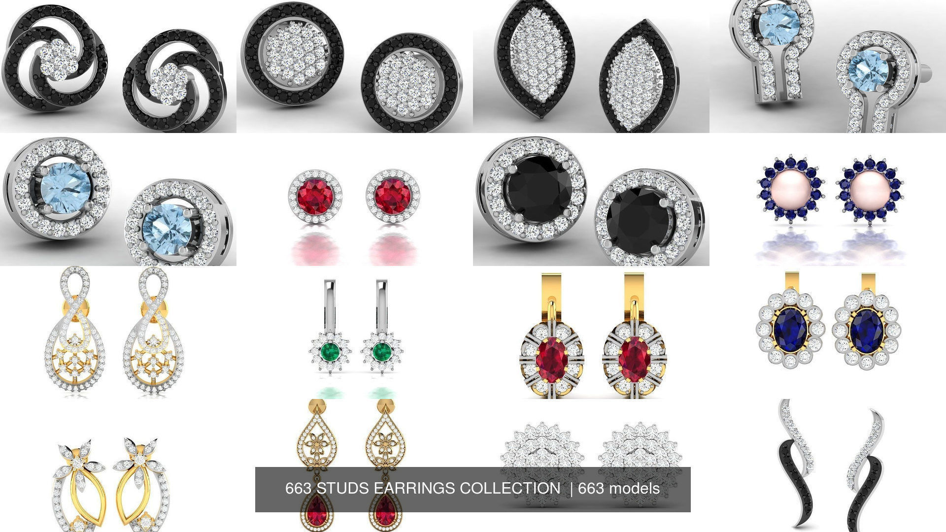 663 STUDS EARRINGS COLLECTION  _104