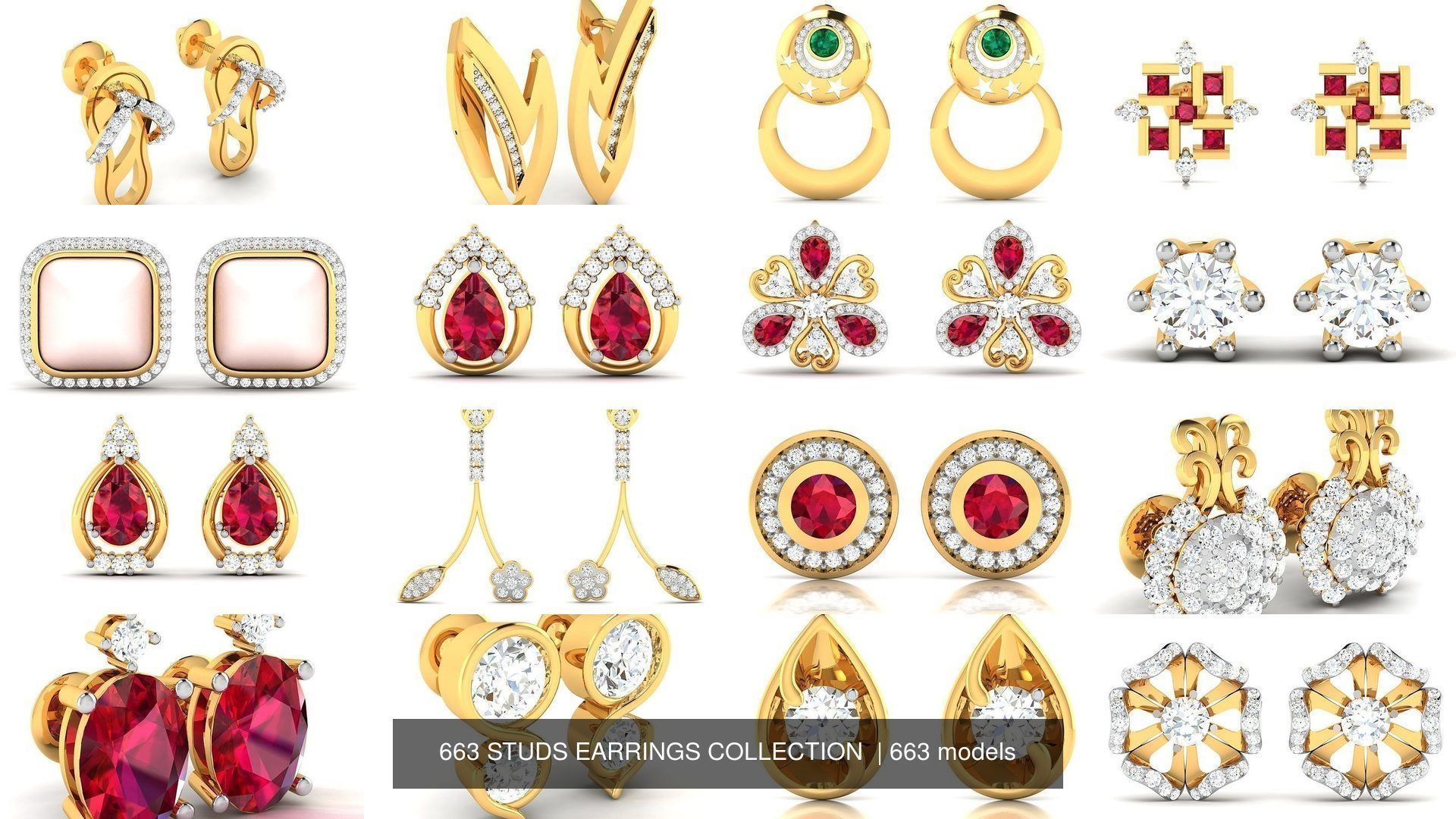 663 STUDS EARRINGS COLLECTION  _117