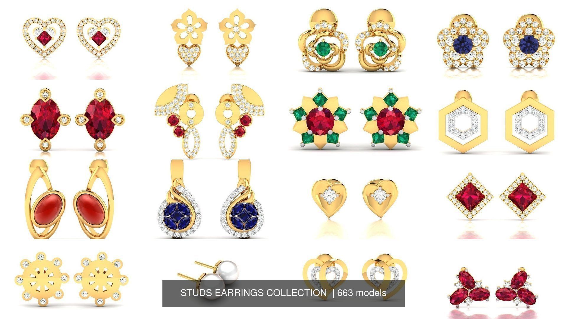 663 STUDS EARRINGS COLLECTION  _1