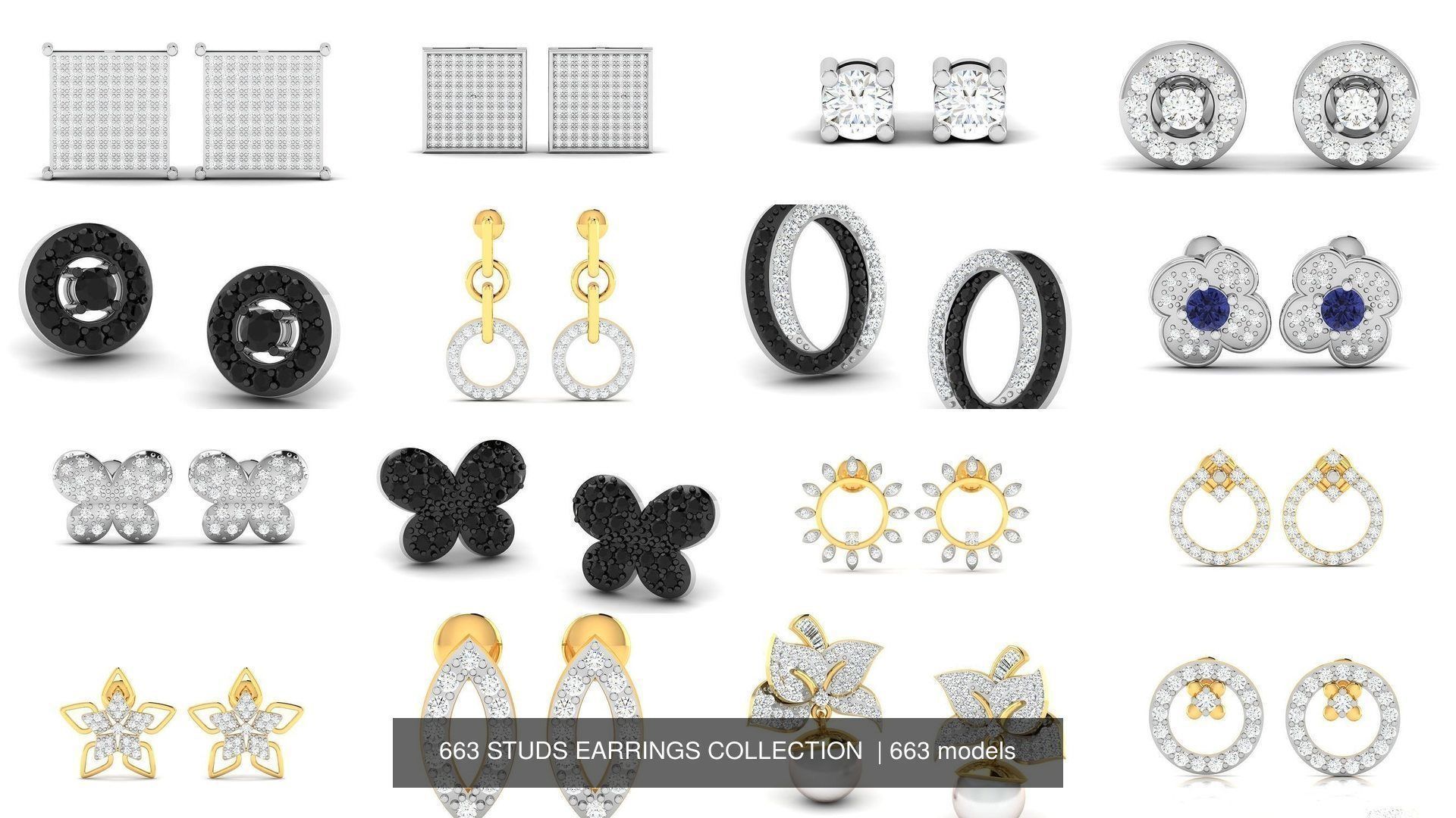 663 STUDS EARRINGS COLLECTION  _108