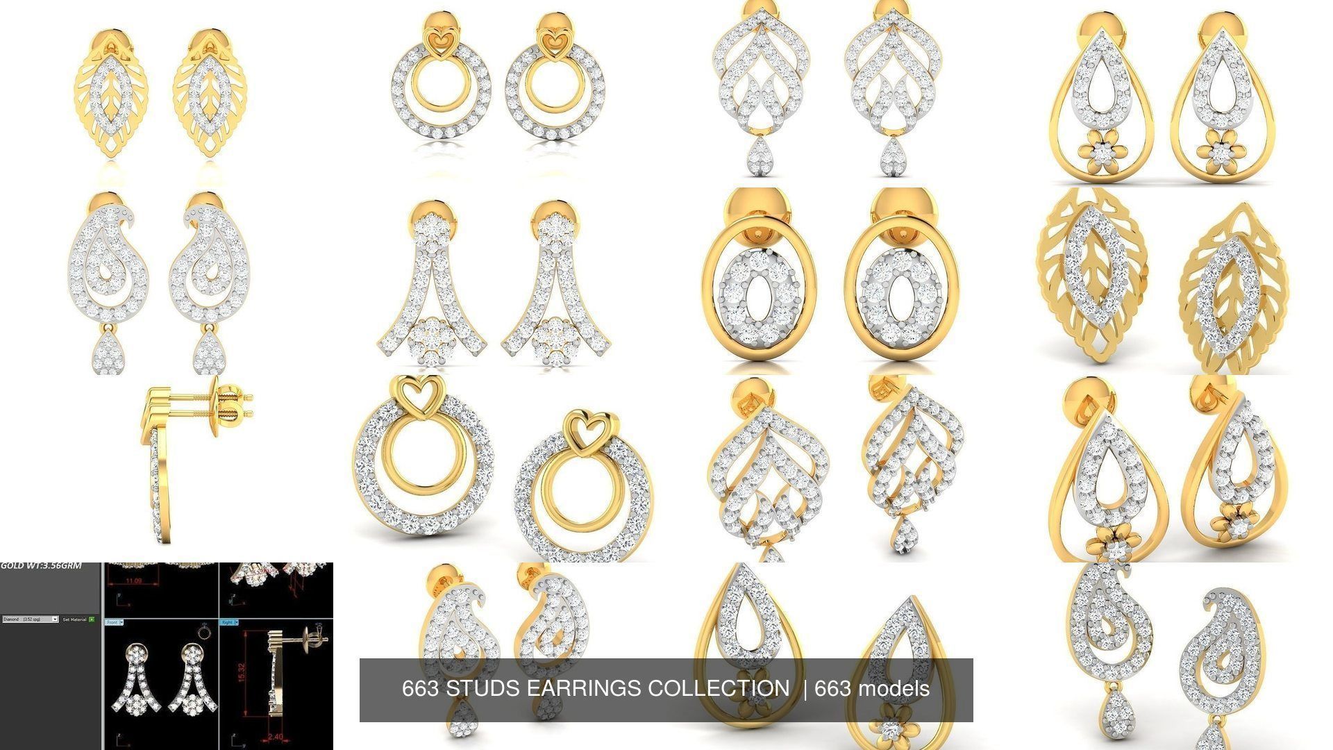 663 STUDS EARRINGS COLLECTION  _112
