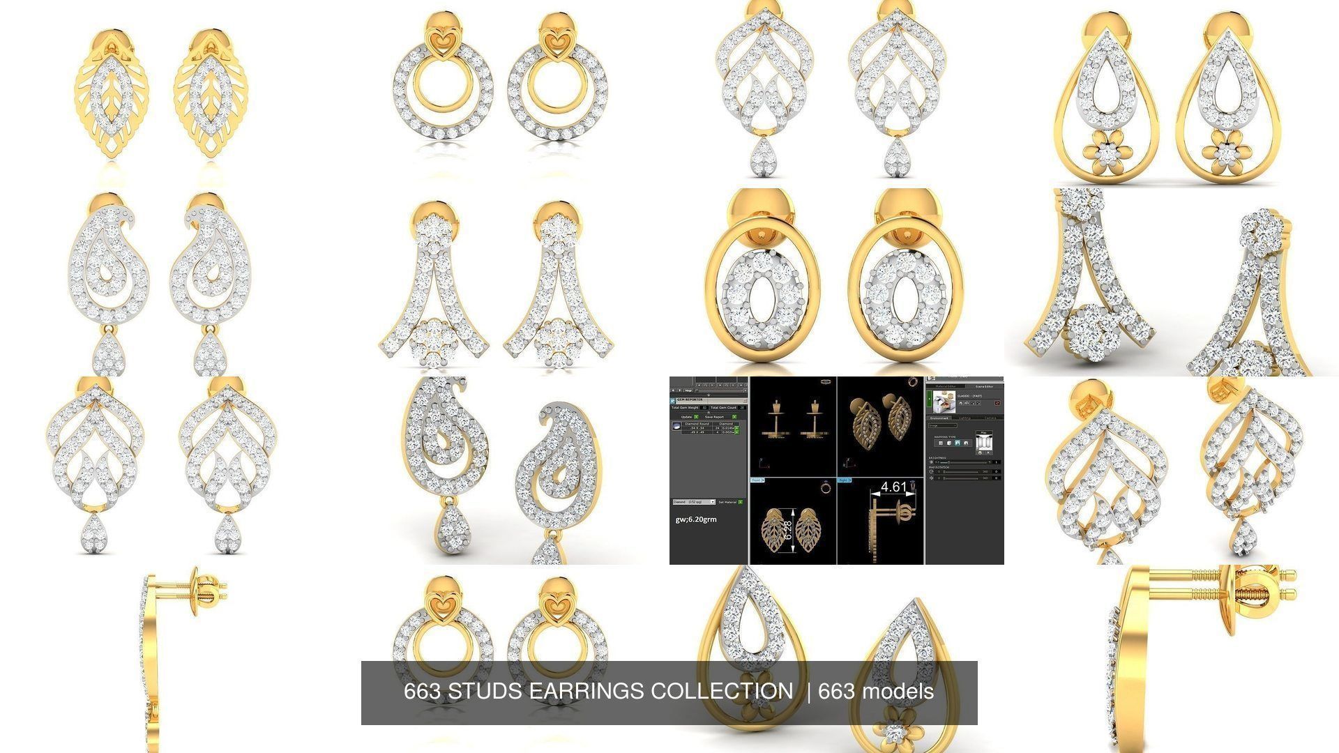 663 STUDS EARRINGS COLLECTION  _113