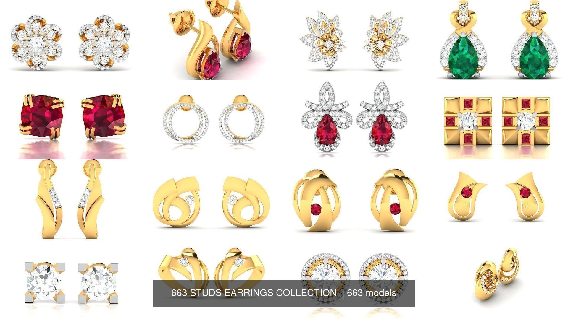 663 STUDS EARRINGS COLLECTION  _121