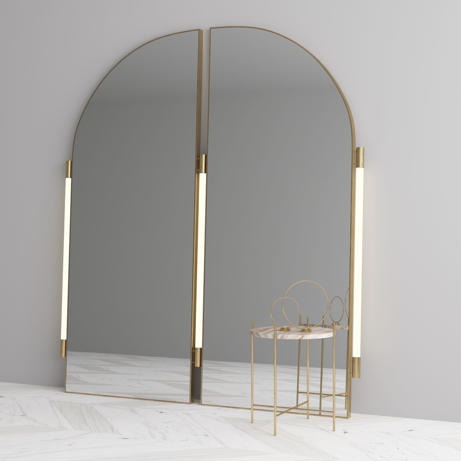 Mirror with table 3D model_1
