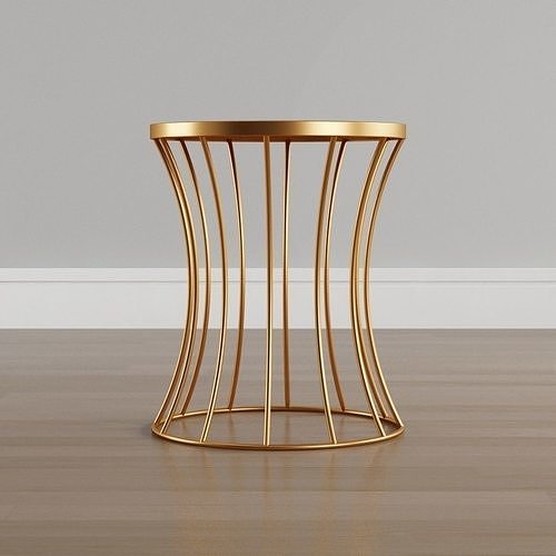 Copper accent table Low-poly 3D model