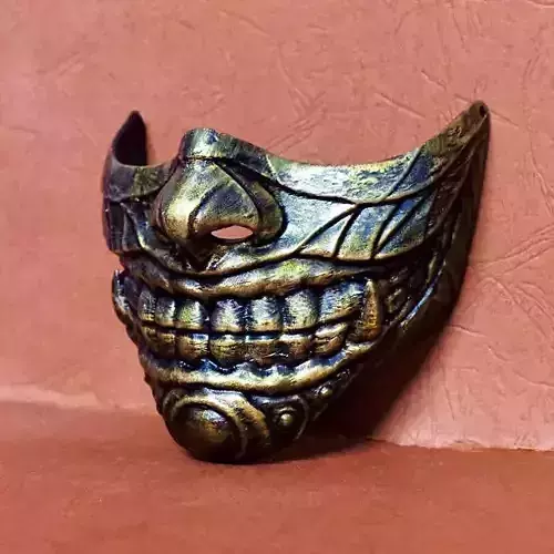 Face Mask - Samurai Hannya Mask -Corona Mask - Halloween Cosplay 3D print model