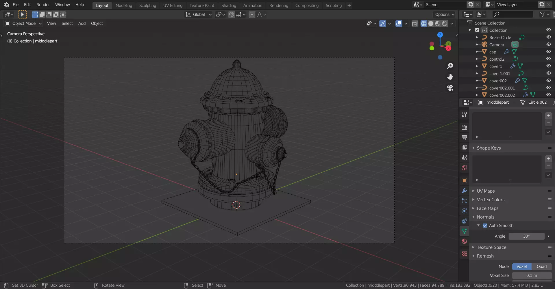 Realistic Fire Hydrant Free 3D model