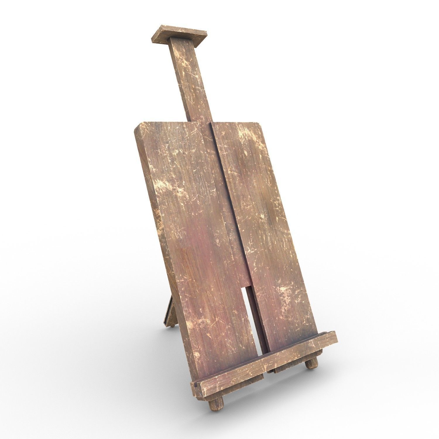 Easel wooden Low-poly 3D model_2