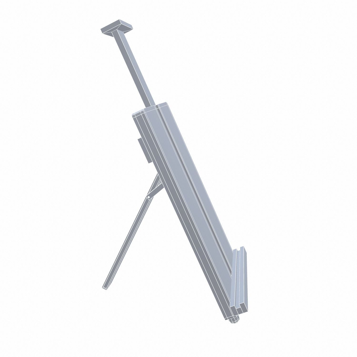 Easel wooden Low-poly 3D model_8