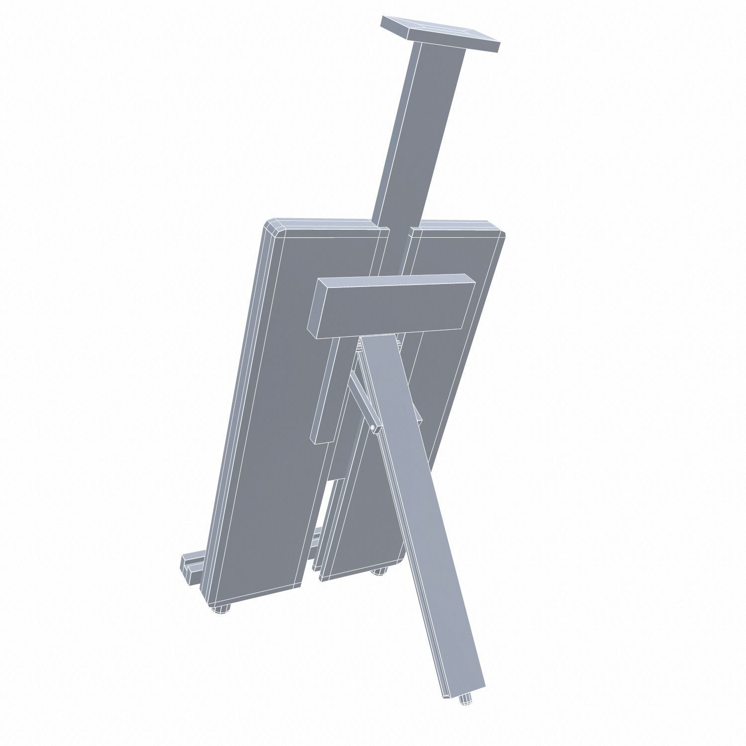 Easel wooden Low-poly 3D model_11