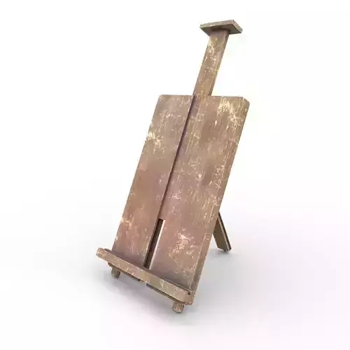 Easel wooden Low-poly 3D model