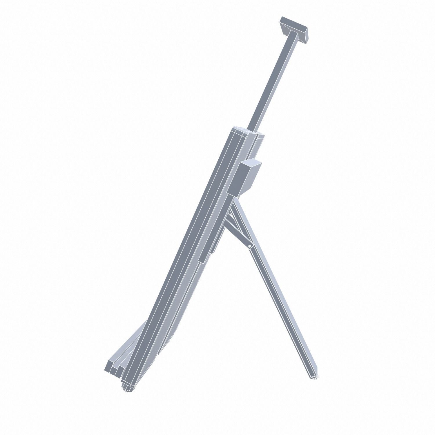 Easel wooden Low-poly 3D model_12