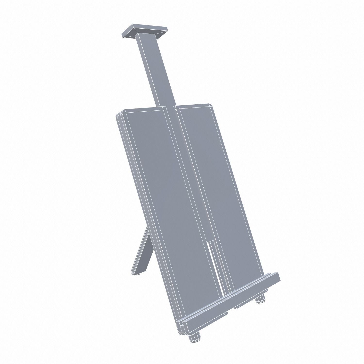 Easel wooden Low-poly 3D model_7