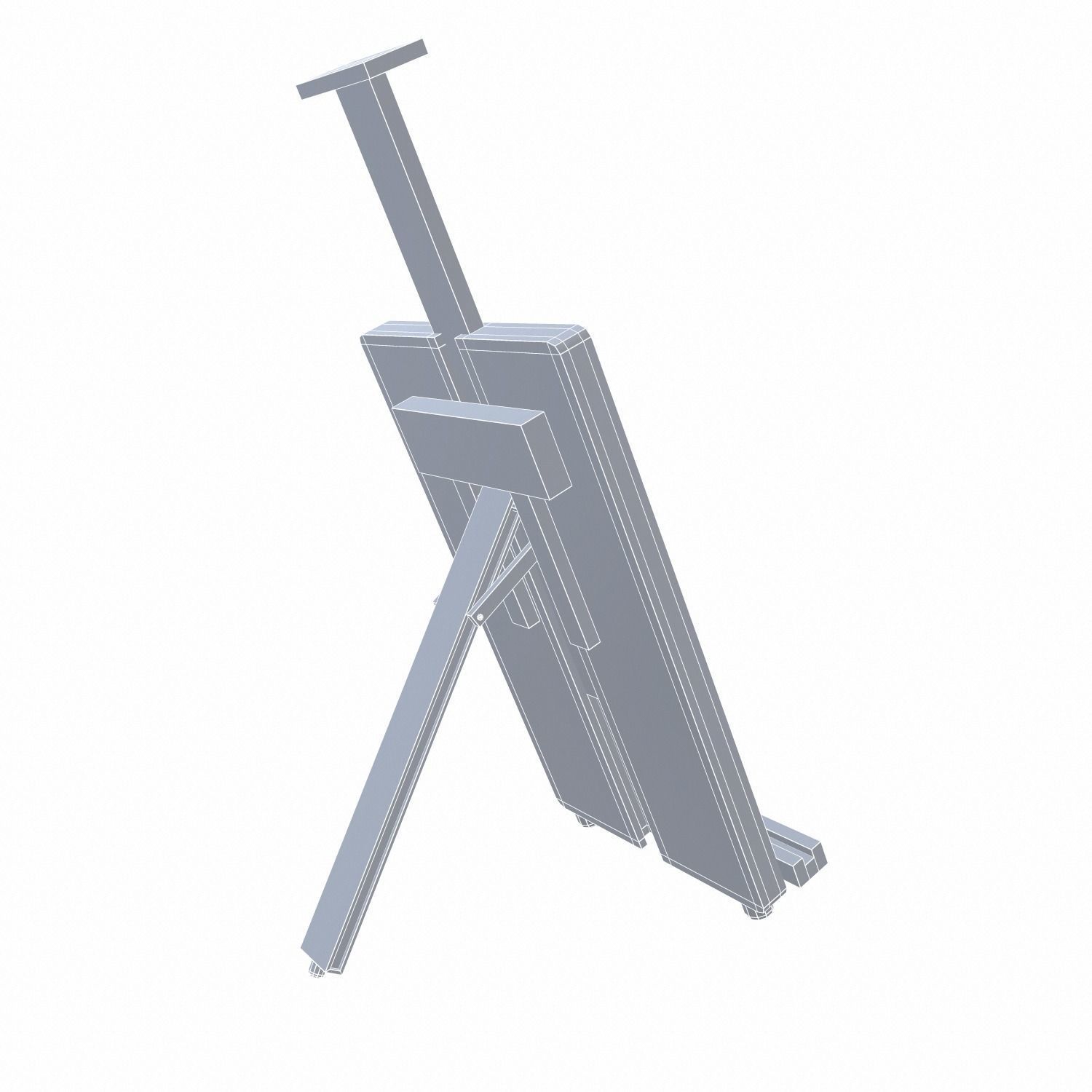 Easel wooden Low-poly 3D model_9