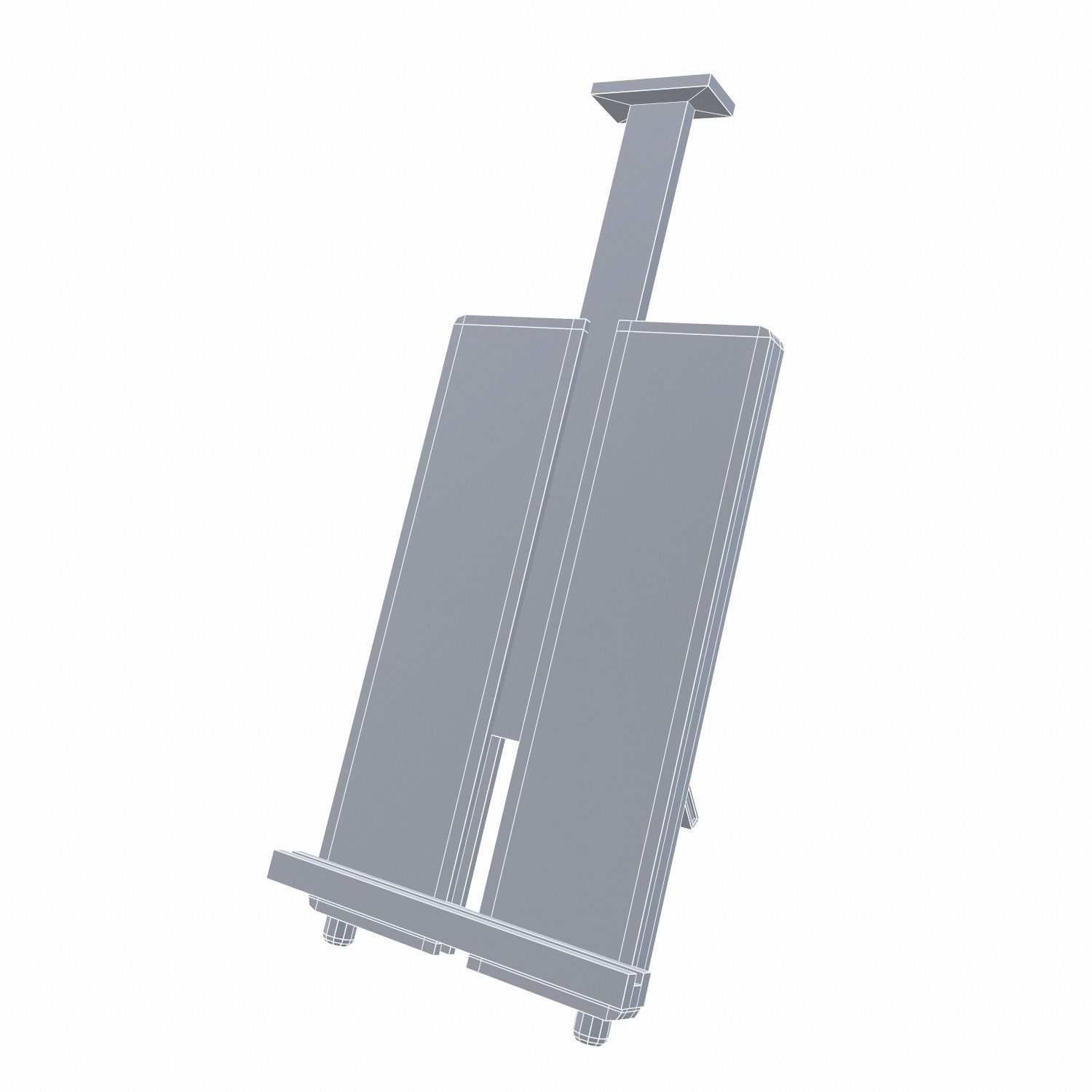 Easel wooden Low-poly 3D model_1