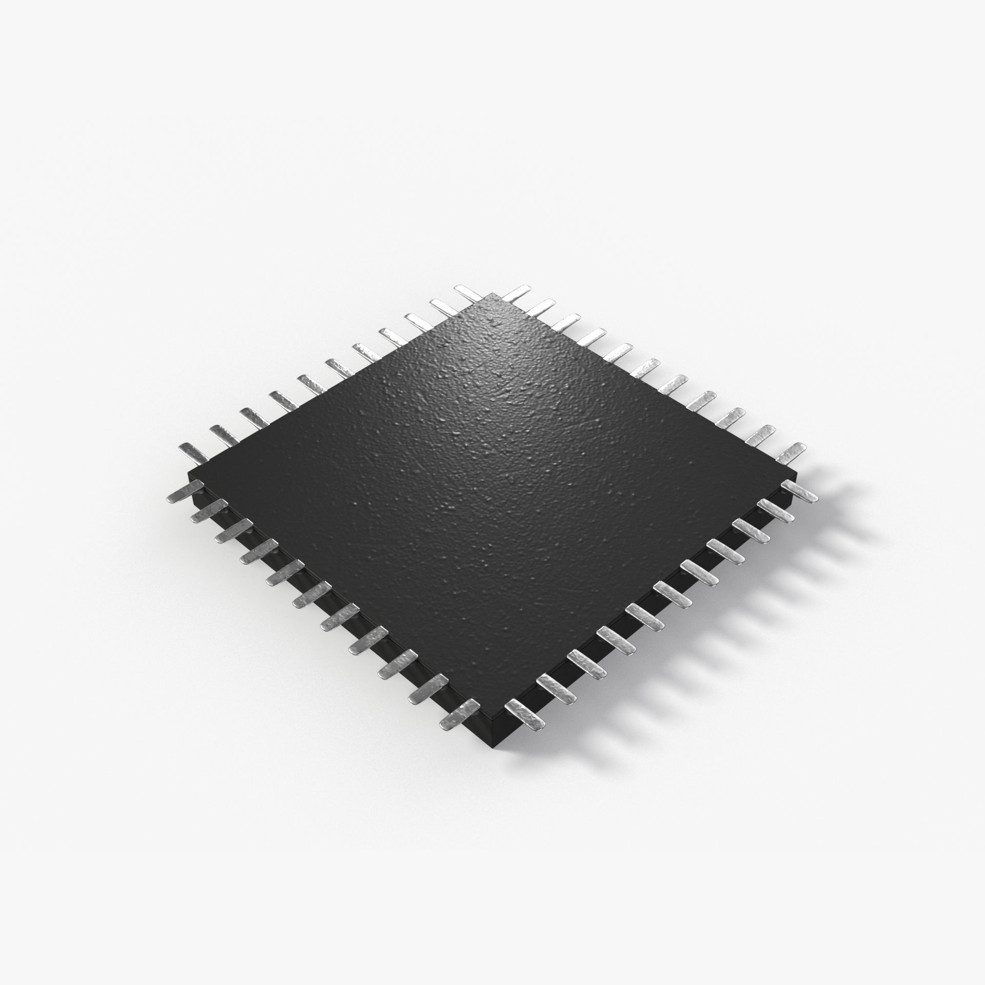Square Chip with 2K PBR Textures 3D model_1