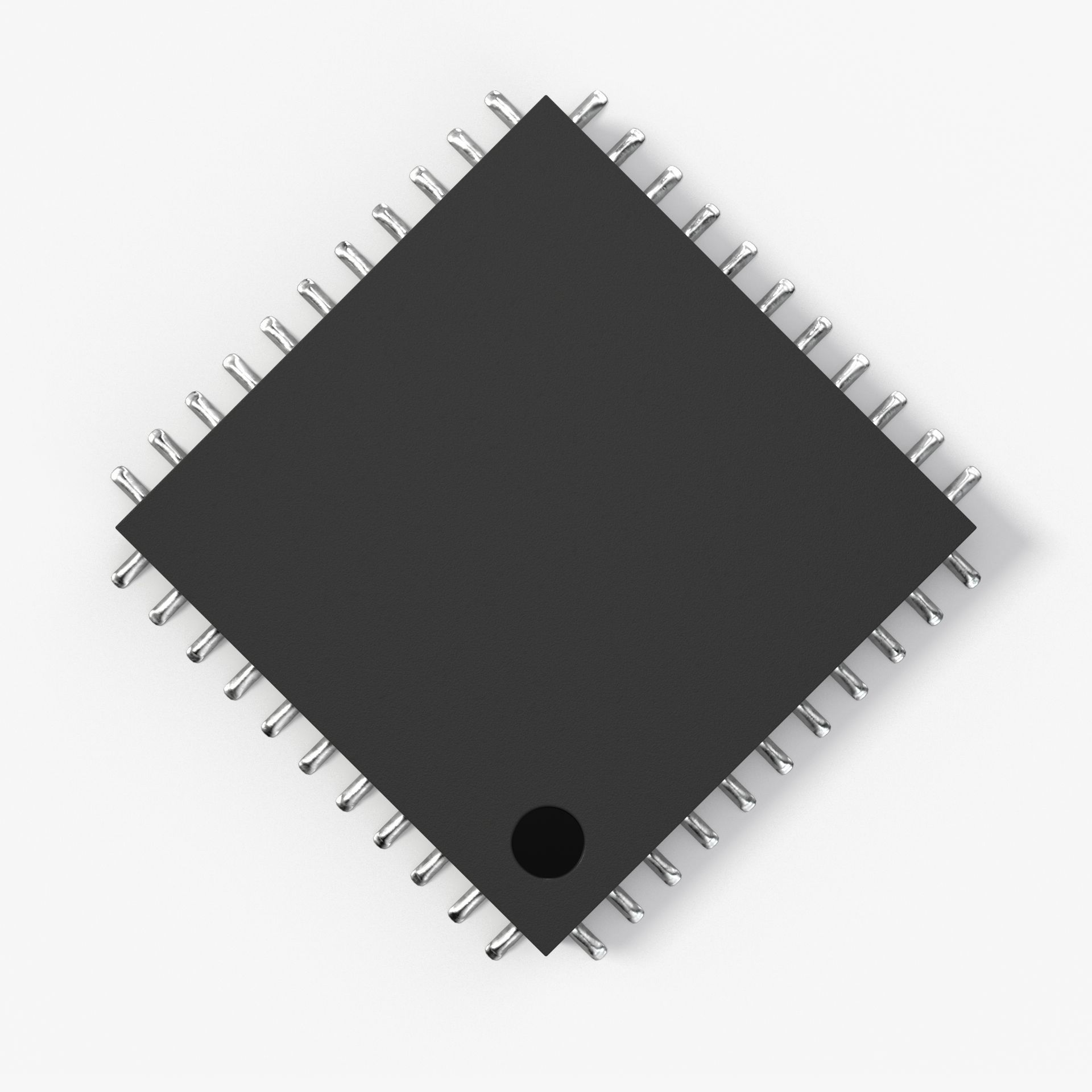 Square Chip with 2K PBR Textures 3D model_4