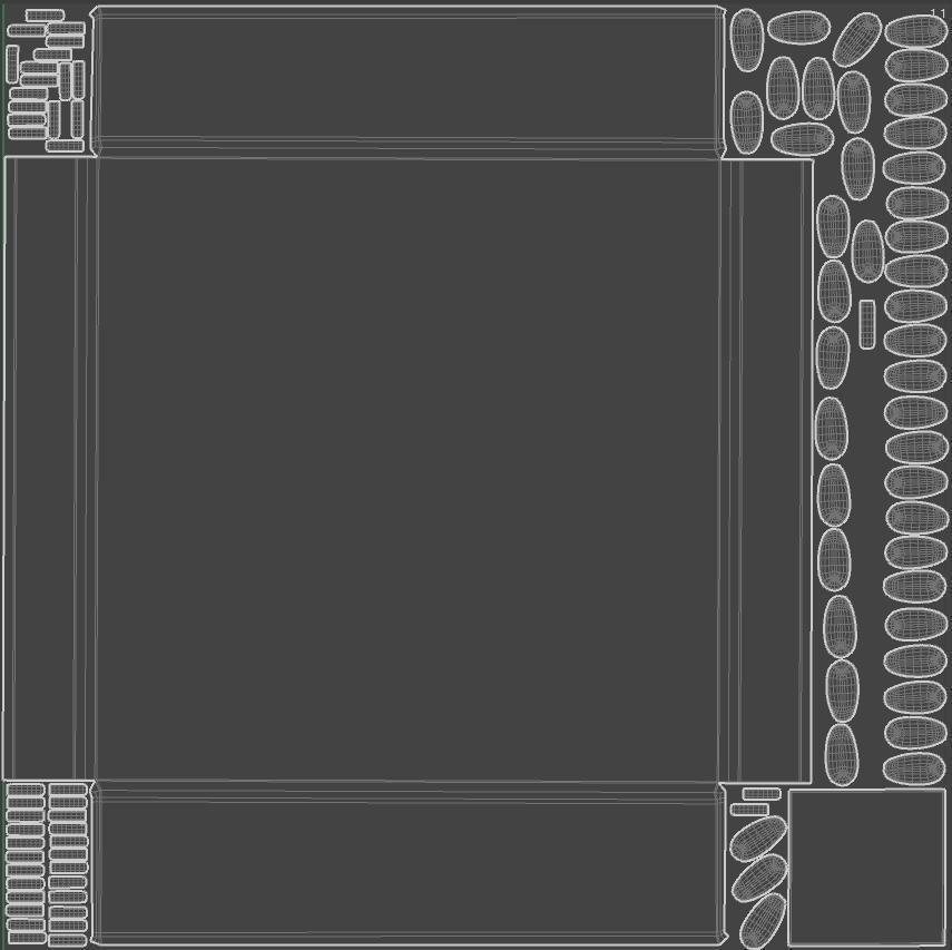 Square Chip with 2K PBR Textures 3D model_5
