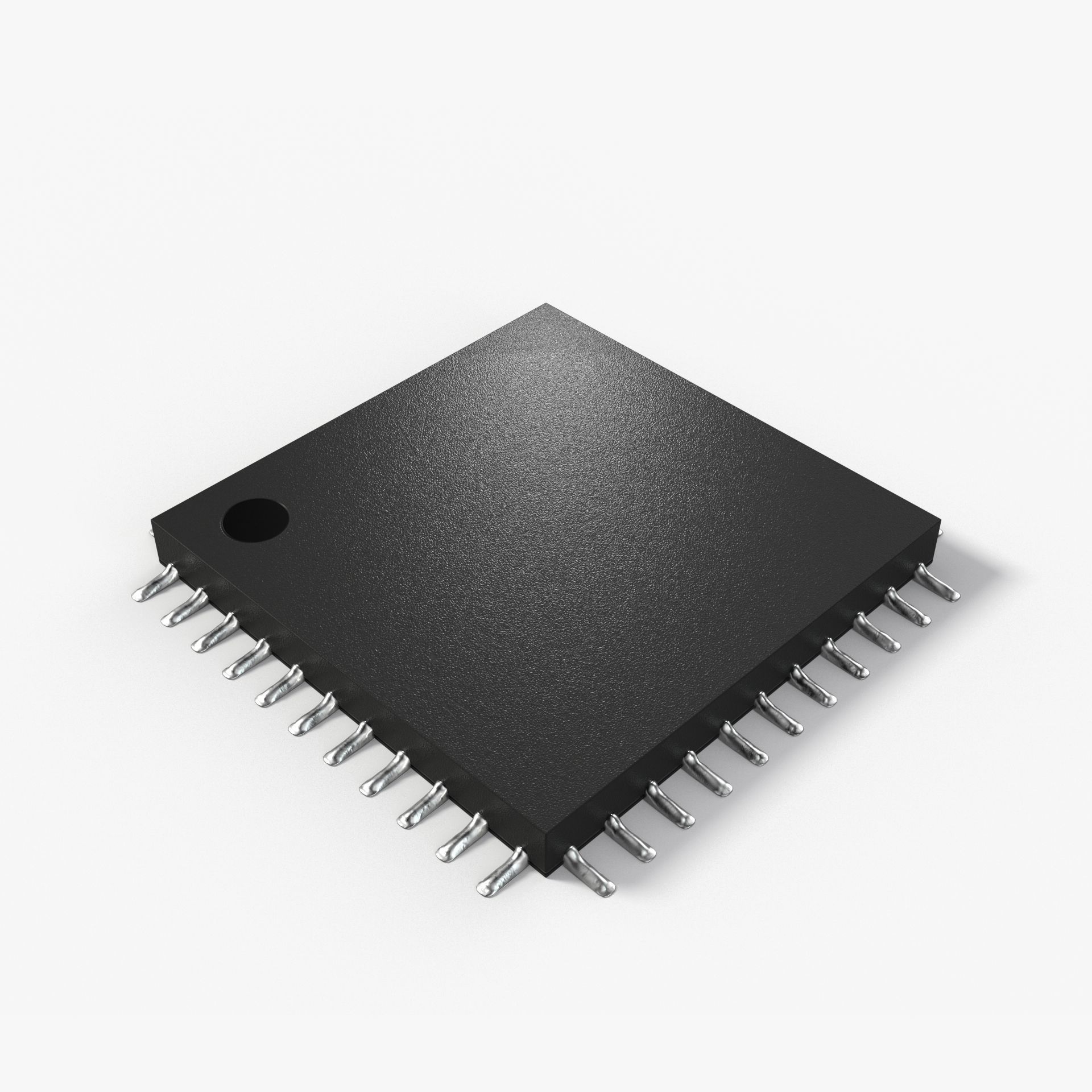 Square Chip with 2K PBR Textures 3D model_3