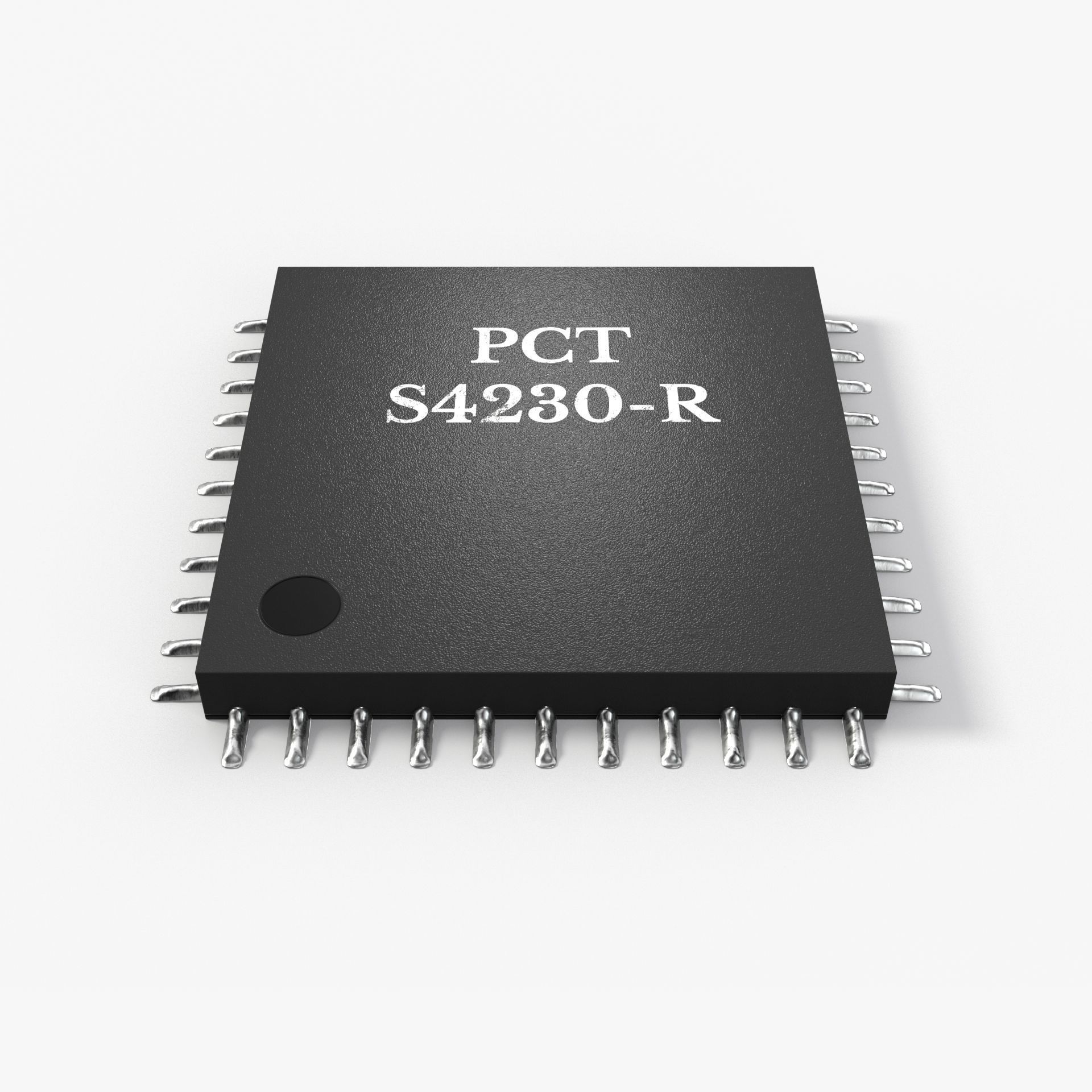 Square Chip with 2K PBR Textures 3D model_2