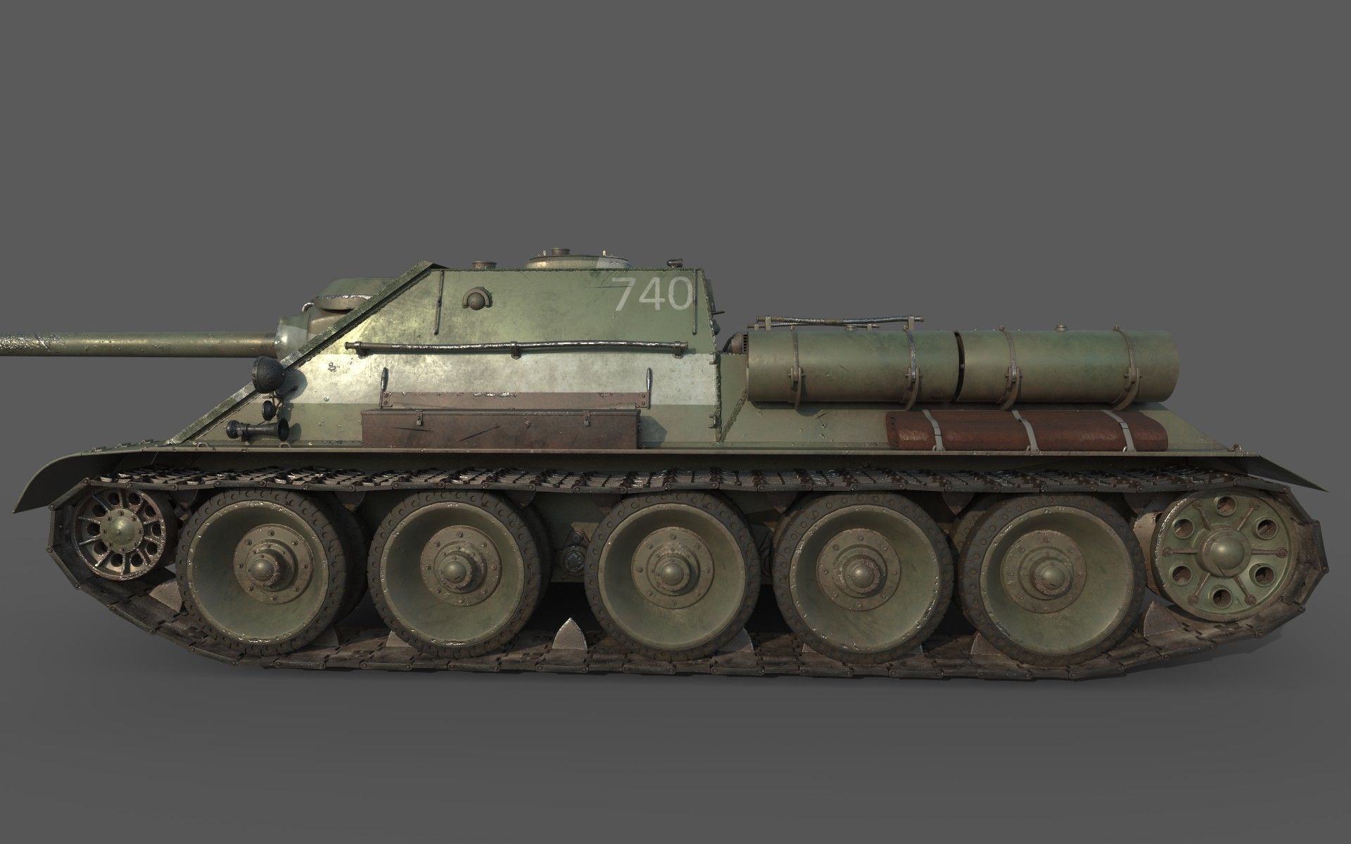 SU-100 USSR 3D model_15