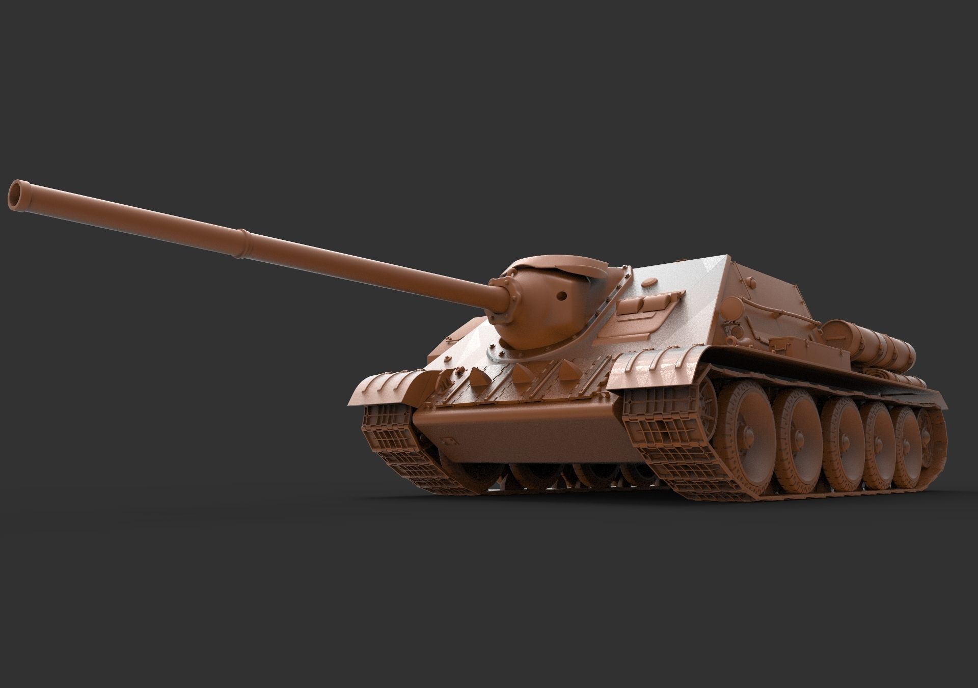SU-100 USSR 3D model_16