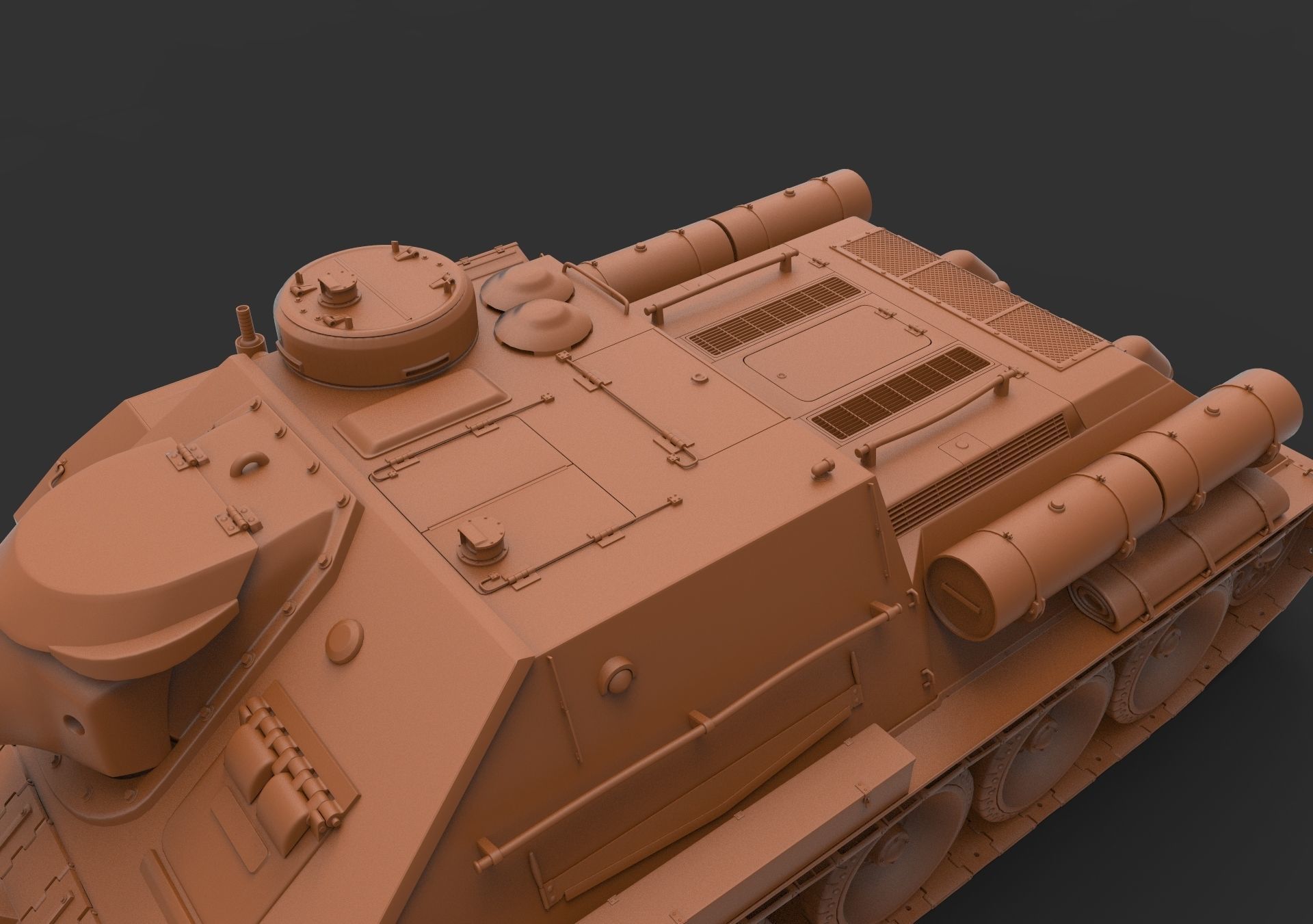 SU-100 USSR 3D model_24
