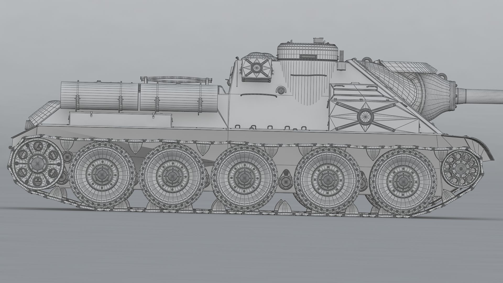 SU-100 USSR 3D model_30