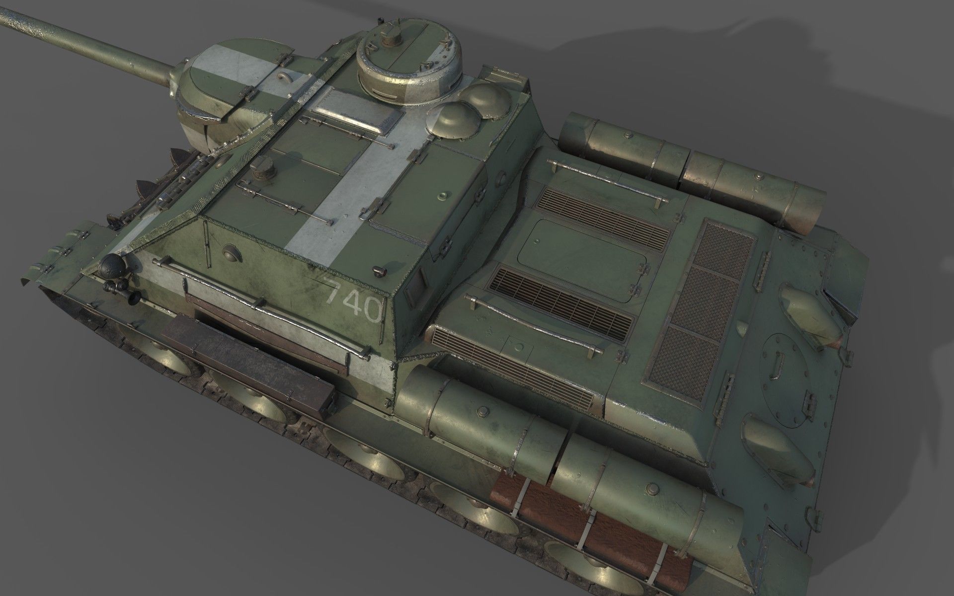 SU-100 USSR 3D model_3