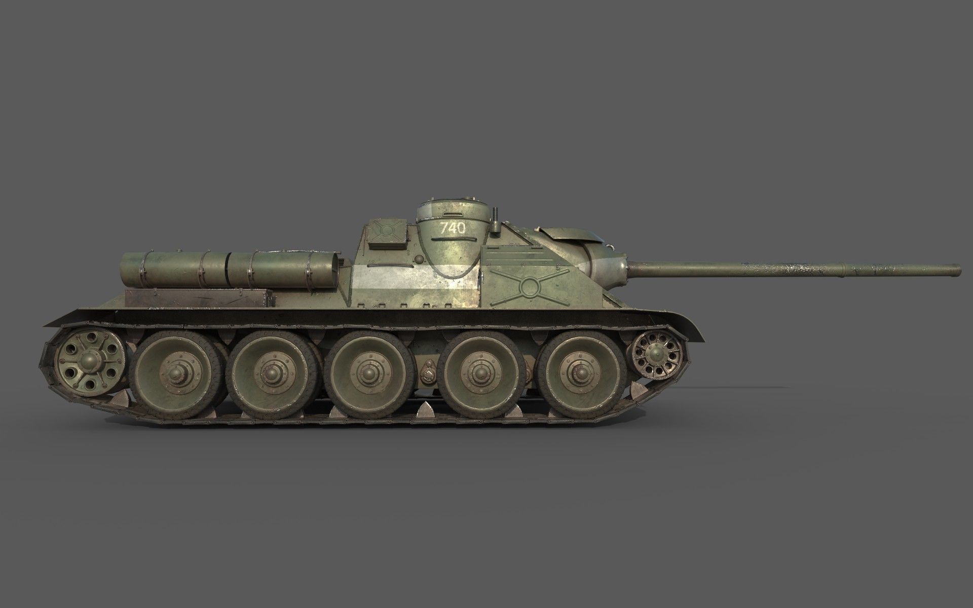 SU-100 USSR 3D model_11