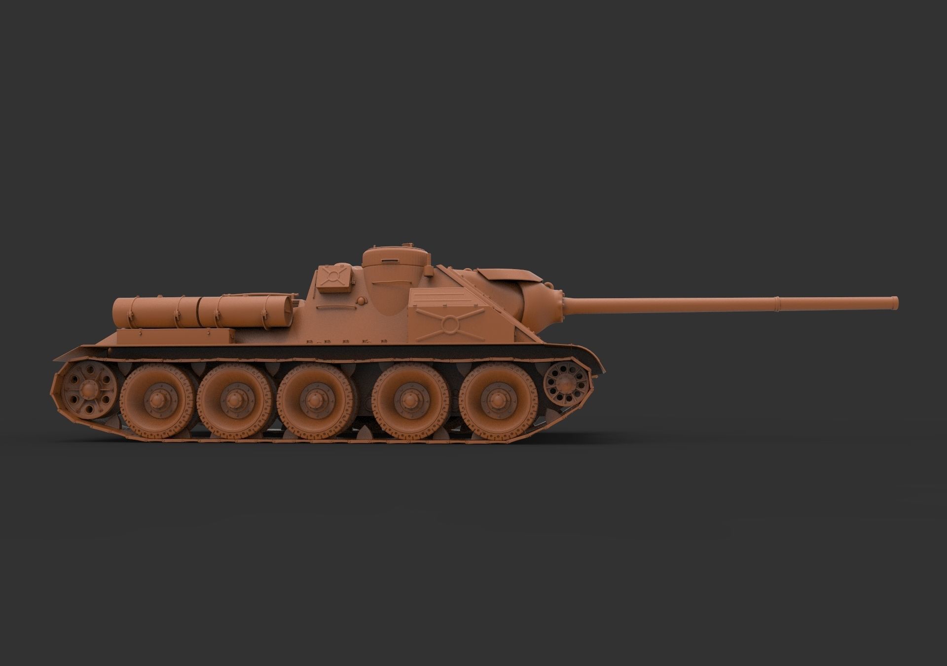 SU-100 USSR 3D model_19