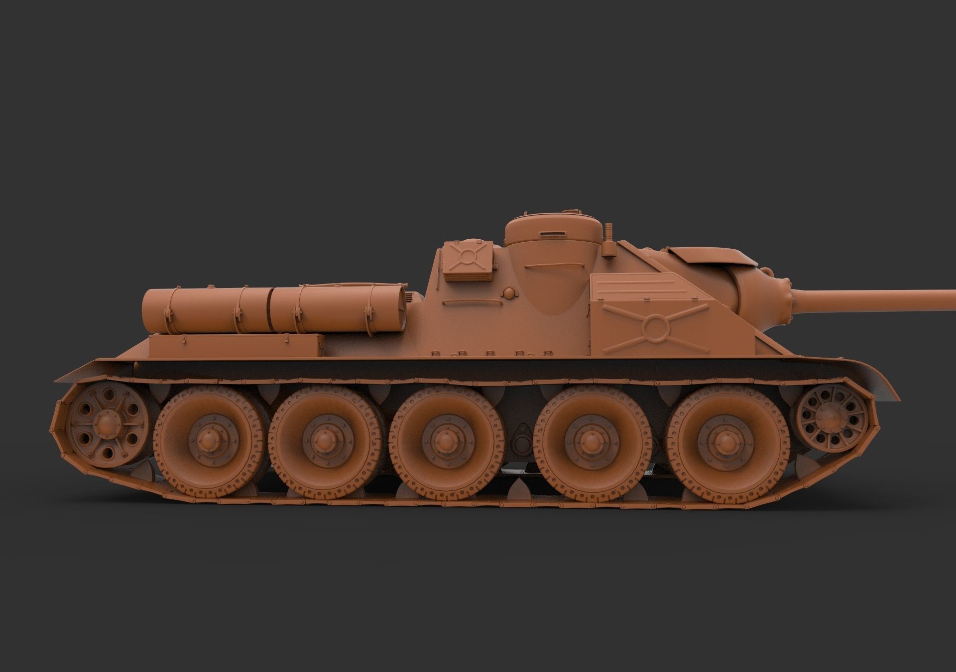SU-100 USSR 3D model_20