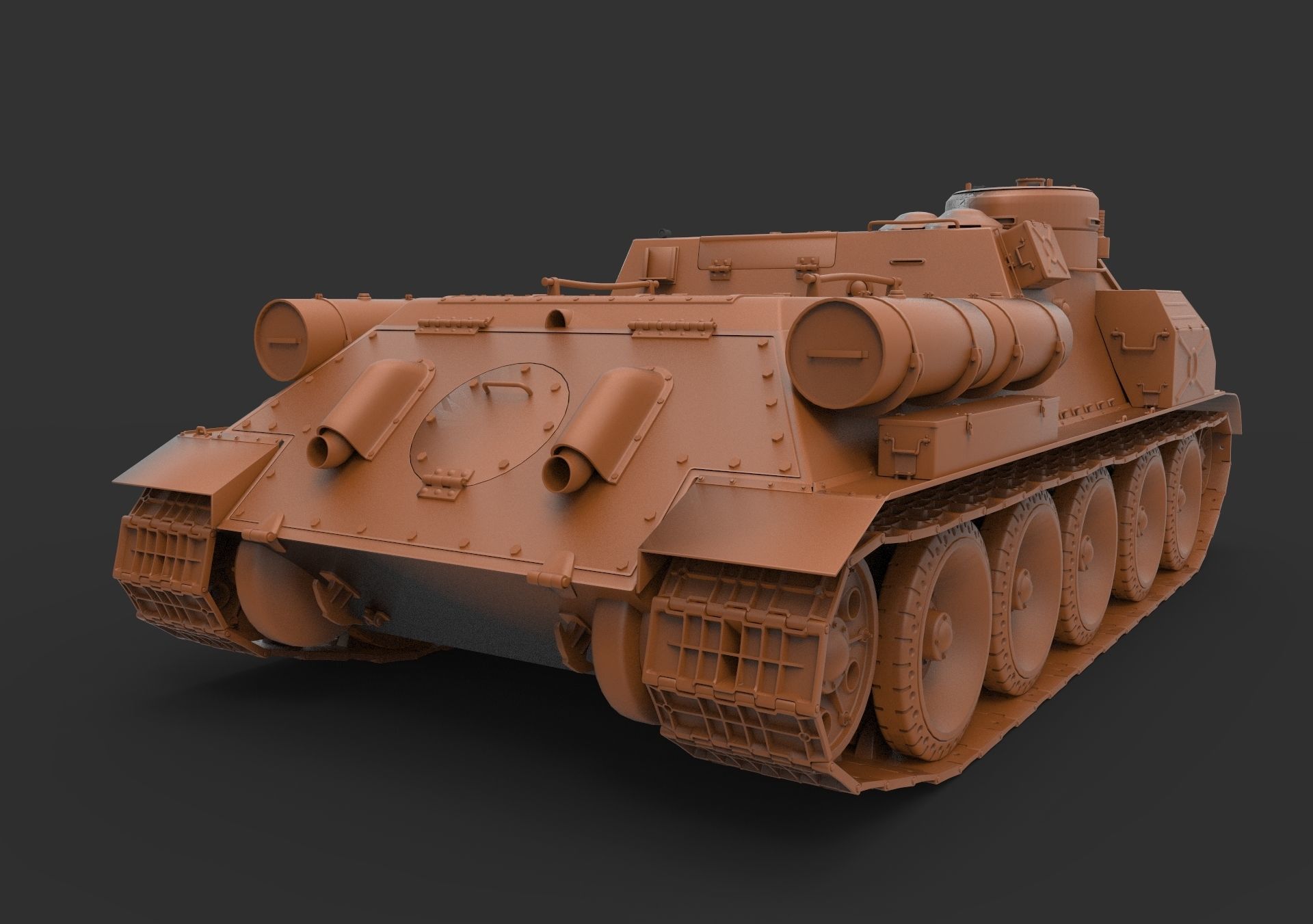 SU-100 USSR 3D model_22