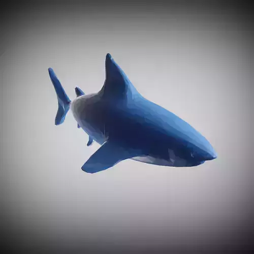 Geometric Shark Low-poly 3D model