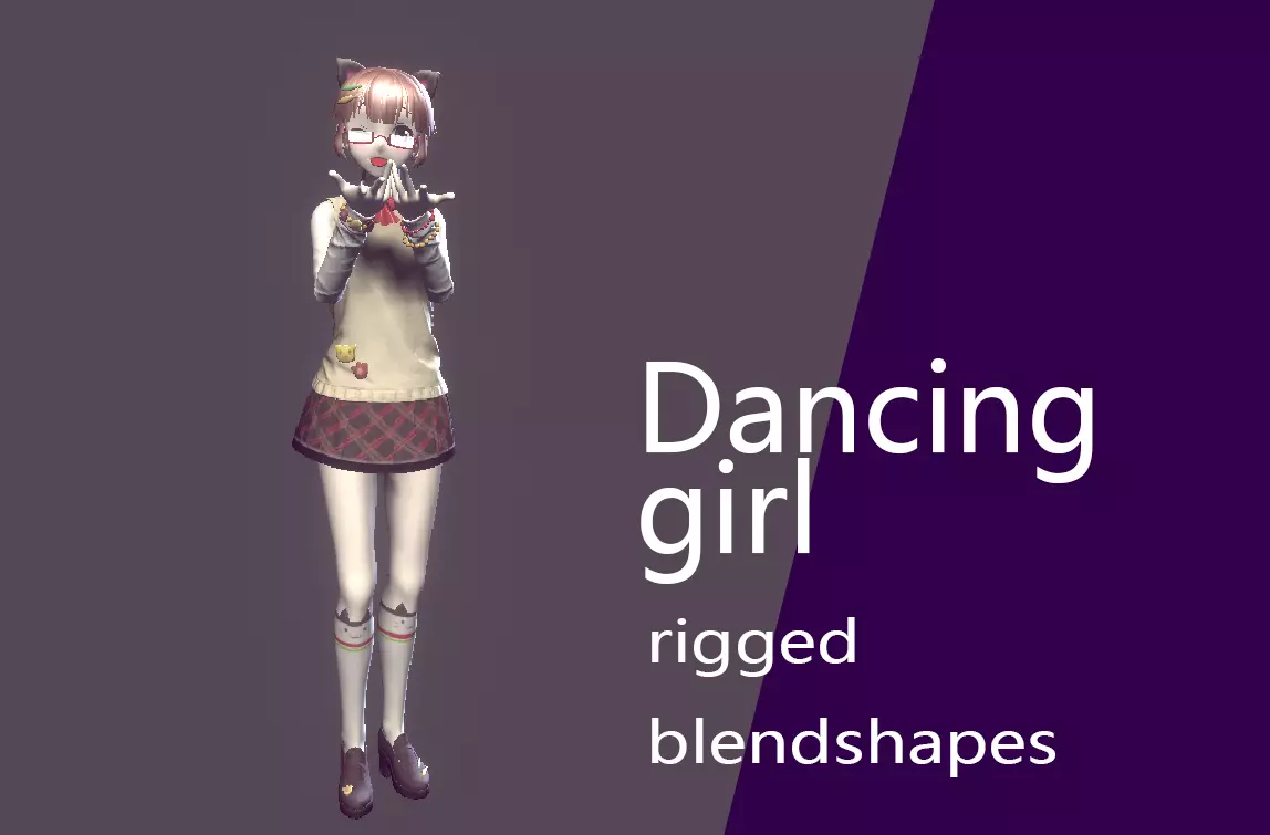 DanceGirl------Stylized character  3D model 3D model_0