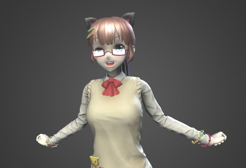 DanceGirl------Stylized character  3D model 3D model_2